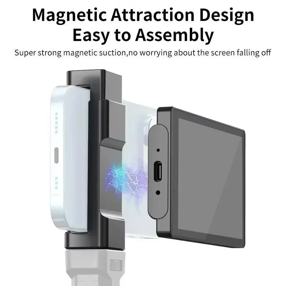 Kingma Smartphone Vlog Selfie Monitor Screen Magnetic Phone Rear Camera for Selfie Vlog Live Stream for Android Iphone Custom